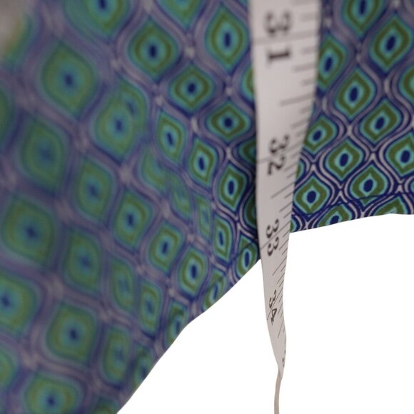 Nat Nast 100% Silk Button Down Shirt XL Blue‎ Short Sleeve Luxe Lounge - Picture 8 of 10